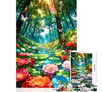 Puzzle per ragazzi da 1000 pezzi ruscello nella foresta incantata gioco educativo decorazione per la casa giocattoli per la decorazione della casa allena la tua mente e le tue mani (38x26cm)