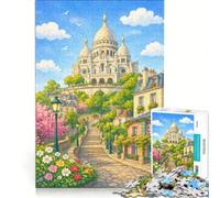 Puzzle per ragazzi da 1000 pezzi Sacré-Cœur, gioco rompicapo, impegnativo da completare, regalo per amici e familiari 38x26cm