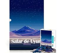 Puzzle per ragazzi da 1000 pezzi Salar de Uyuni,Bolivia di notte Gioco di incastro Gioco stimolante per la mente Divertimento e svago Regalo di Natale artistico (50x75cm)