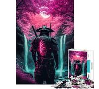 Puzzle per ragazzi da 1000 pezzi Samurai alle cascate Sfida educativa per tutta la famiglia giocattolo fai-da-te adatto a partire dai 14 anni (38x26cm)