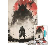 Puzzle per ragazzi da 1000 pezzi Samurai Demoni Giappone Divertimento a casa attività per passare il tempo in casa giochi divertenti per le vacanze per ragazzi dai 14 anni in su (38x52cm)