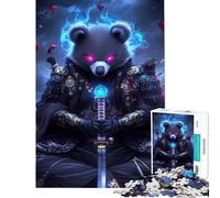 Puzzle per ragazzi da 1000 pezzi Samurai Panda Guerriero Animale Sfida educativa ma divertente e umoristica Gioco rilassante per ragazzi dai 14 anni in su Gioco di puzzle offerto (38x52cm)