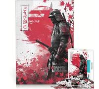 Puzzle per ragazzi da 1000 pezzi Samurai tra i ciliegi in fiore gioco antistress rilassante per la mente sfida unica 38x52cm