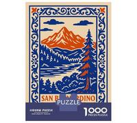 Puzzle Per Ragazzi Da 1000 Pezzi San Bernardino County Landscape Illustration Puzzle Per Adulti Gioco Pratico Per Divertimento in Famiglia Attività Divertenti A Casa, 70x50cm/1000pcs