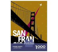 Puzzle Per Ragazzi Da 1000 Pezzi San Francisco Travel Puzzle Giochi Rilassanti Difficili Divertenti Attività A Casa, 38x26cm/1000pcs