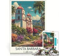 Puzzle per ragazzi da 1000 pezzi Santa Barbara, CA, Gioco impossibile, Decorazione per la casa, Collezione d'artista, Belle arti 38x26cm