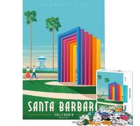 Puzzle per ragazzi da 1000 pezzi Santa Barbara California Giocattolo avvincente per coltivare la pazienza rompicapo decorazione perfetta regalo divertente (dimensioni 50x75cm)