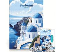 Puzzle per ragazzi da 1000 pezzi Santorini Grecia gioco pratico per divertimento in famiglia ideale come regalo per tutta la famiglia 38x52cm