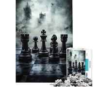 Puzzle per ragazzi da 1000 pezzi Scacchi tra le rovine per compleanno Natale Decorazione perfetta Gioco impossibile per ragazzi dai 14 anni in su (38x52cm)