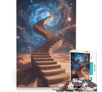 Puzzle per ragazzi da 1000 pezzi "Scala verso le stelle" gioco divertente antistress ogni pezzo è unico 38x26cm