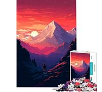 Puzzle per ragazzi da 1000 pezzi scalata di montagna pixel art giocattolo educativo gioco per tutta la famiglia regalo per donne e uomini (dimensioni 38x52cm)