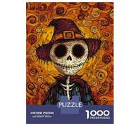 Puzzle Per Ragazzi Da 1000 Pezzi Scarecrow Day of The Dead Puzzle Giochi Rilassanti Difficili Divertenti Attività A Casa, 38x26cm/1000pcs