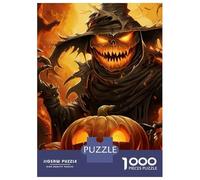 Puzzle Per Ragazzi Da 1000 Pezzi Scary Halloween Scarecrow Pumpkins Puzzle Giochi Rilassanti Difficili Divertenti Attività A Casa, 38x26cm/1000pcs