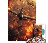 Puzzle per ragazzi da 1000 pezzi scena di guerra aerea sfida educativa gioco rompicapo difficile per ragazzi dai 14 anni in su 50x75cm
