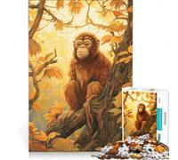 Puzzle per ragazzi da 1000 pezzi: Scimmia nella giungla gioco pratico per divertimento in famiglia ideale come regalo per tutta la famiglia 50x75cm