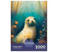 Puzzle Per Ragazzi Da 1000 Pezzi Seal Endearing Puzzle Per Adulti Giochi Divertenti Un'opera D'arte Regali Di Compleanno E Unici 70x50cm/1000pcs