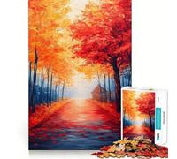 Puzzle per ragazzi da 1000 pezzi,sentiero autunnale nella foresta,gioco divertente con incastri precisi,attività per la mente,gioco rilassante,regalo di Natale per il tempo libero (50x75cm)
