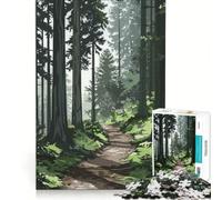Puzzle per ragazzi da 1000 pezzi, Sentiero della Foresta Nera, Giocattolo educativo, Decorazione per la casa, compleanni e altre occasioni 38x26cm