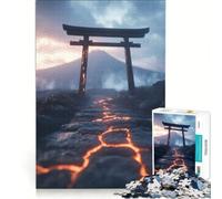 Puzzle per ragazzi da 1000 pezzi: Sentiero di lava verso il Monte Fuji decorazione da parete difficile e stimolante regalo di gioco impegnativo 38x52cm