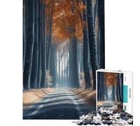 Puzzle per ragazzi da 1000 pezzi Sentiero nel bosco in autunno Gioco rompicapo per allenare la mente e la velocità (Dimensioni 38x26cm)