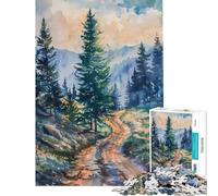 Puzzle per ragazzi da 1000 pezzi sentiero nella foresta divertimento e serenità da vivere a casa giochi per passare il tempo in casa per ragazzi dai 14 anni in su (50x75cm)