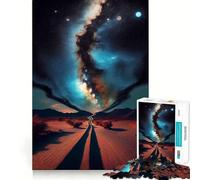 Puzzle per ragazzi da 1000 pezzi Sentiero verso una nebulosa, Portale, Decorazione con ritagli precisi, Giocattolo creativo e divertente, Gioco di pace, Gioco di Natale, Opera d'arte (38x26cm)