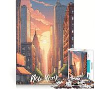 Puzzle per ragazzi da 1000 pezzi, serie New York Traveller, gioco rilassante, di analisi e logica, per rafforzare l'amore di coppia 38x26cm