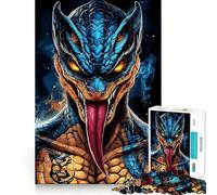 Puzzle per ragazzi da 1000 pezzi,serpente blu e mostro,disegno preciso dai bordi,gioco di concentrazione,regalo,gioco rilassante,scena natalizia 38x52cm