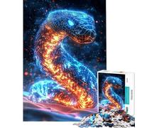 Puzzle per ragazzi da 1000 pezzi serpente cyberpunk al neon gioco pratico per adulti sfida difficile divertimento a casa (dimensioni 50x75cm)