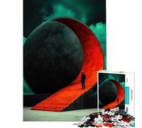 Puzzle per ragazzi da 1000 pezzi sfera surreale scala sfida educativa taglio di precisione gioco pratico per ragazzi dai 14 anni in su (50x75cm)