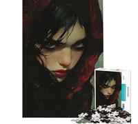 Puzzle per ragazzi da 1000 pezzi Shadowed Gaze︰ Dark Enchantress per compleanno Natale gioco per migliorare la memoria decorazione da parete adatto a persone dai 14 anni in su (38x52cm)