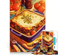 Puzzle per ragazzi da 1000 pezzi Shepherd's Pie natura morta illustrazione taglio preciso divertimento risoluzione di problemi divertimento relax tempo libero decorazione artistica natalizia (38x52cm)