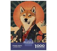 Puzzle Per Ragazzi Da 1000 Pezzi Shiba Inu Japanese Kimono Puzzle Giochi Rilassanti Difficili Divertenti Attività A Casa, 38x26cm/1000pcs