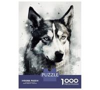 Puzzle Per Ragazzi Da 1000 Pezzi Siberian Husky Dog Charm Puzzle Per Adulti Gioco Pratico Per Divertimento in Famiglia Attività Divertenti A Casa, 38x26cm/1000pcs