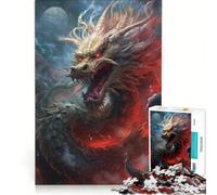 Puzzle per ragazzi da 1000 pezzi, Signore della guerra giapponese, drago, gioco educativo, difficile, collezione d'artista, belle arti 38x52cm