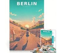Puzzle per ragazzi da 1000 pezzi "Silenzio al Muro di Berlino" dai colori pastello gioco educativo per divertimento in famiglia regalo di compleanno regalo di viaggio 50x75cm