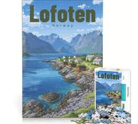 Puzzle per ragazzi da 1000 pezzi "Silenzio artico sulle cime delle Lofoten", gioco rilassante, interazione genitore-figlio, sfida unica 50x75cm