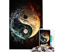 Puzzle per ragazzi da 1000 pezzi simbolo di equilibrio Yin e Yang gioco intellettuale educativo per attività in famiglia regalo di compleanno (dimensioni 38x26cm)
