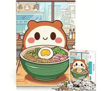 Puzzle per ragazzi da 1000 pezzi, simpatici personaggi Kawaii con ramen, giochi educativi, decorazione da parete, con poster abbinato e foglio di curiosità 38x26cm