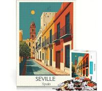 Puzzle per ragazzi da 1000 pezzi, Siviglia, città del flamenco, gioco divertente, allena la mente e la mano, adatto come decorazione da scrivania 50x75cm