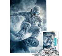 Puzzle per ragazzi da 1000 pezzi snowboarder nella tempesta gioco per famiglie giocattolo avvincente per coltivare la pazienza ottimo regalo per chi ama giocare e migliorare la memoria (38x52cm)