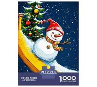 Puzzle Per Ragazzi Da 1000 Pezzi Snowman Banana Christmas Puzzle Giochi Rilassanti Difficili Divertenti Attività A Casa, 38x26cm/1000pcs