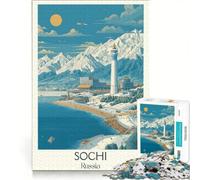 Puzzle per ragazzi da 1000 pezzi Sochi, Russia, Gioco impossibile, Decorazione per la casa, Collezione d'artista, Belle arti 50x75cm