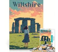 Puzzle per ragazzi da 1000 pezzi "Sognando Stonehenge", gioco educativo, migliora la memoria, regalo di compleanno, regalo 38x26cm
