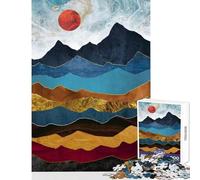 Puzzle per ragazzi da 1000 pezzi Sogno Rosso Crepuscolo Gioco educativo da 1000 pezzi Regalo per compleanni Assemblaggio del modello (38x26cm)