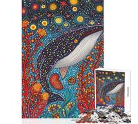 Puzzle per ragazzi da 1000 pezzi sogno sottomarino della balena giocattolo antistress ideale per le vacanze a casa per passare il tempo regali di Natale e compleanno (dimensioni 50x75cm)