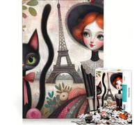 Puzzle per ragazzi da 1000 pezzi Sogno vittoriano a Parigi gioco rilassante analisi e logica per migliorare l'amore tra le coppie 38x52cm