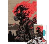 Puzzle per ragazzi da 1000 pezzi Soldato post-apocalittico con testa infuocata ideale per compleanni e Natale Migliora la memoria e riduce lo stress Adatto a partire dai 14 anni (50x75cm)