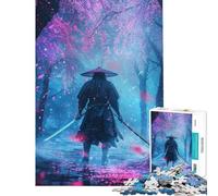 Puzzle per ragazzi da 1000 pezzi solitario samurai Sakura difficile e stimolante regalo di compleanno gioco educativo per maggiori di 14 anni (38x52cm)