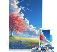 Puzzle per ragazzi da 1000 pezzi "Solitudine Floreale", gioco fai-da-te, stimola la memoria, con poster e foglio di curiosità abbinati 50x75cm